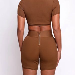 Brown Shorts size S glitter detail